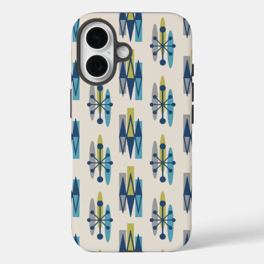 Midden-eeuwse moderne atoomtijdperk Case-Mate iPhone case (Achterkant)