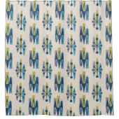 Midden-eeuwse moderne atoomtijdperk douchegordijn (Voorkant)