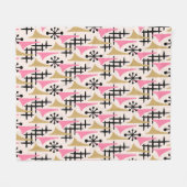 Midden-eeuwse moderne atoomtijdperk fleece deken (Voorkant (Horizontaal))