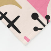 Midden-eeuwse moderne atoomtijdperk fleece deken (Hoek)