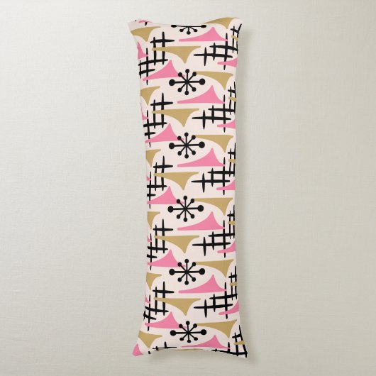 Midden-eeuwse moderne atoomtijdperk lichaamskussen (Voorkant Verticaal)