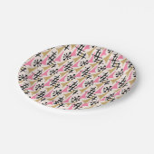 Midden-eeuwse moderne atoomtijdperk papieren bordje (Gekanteld)