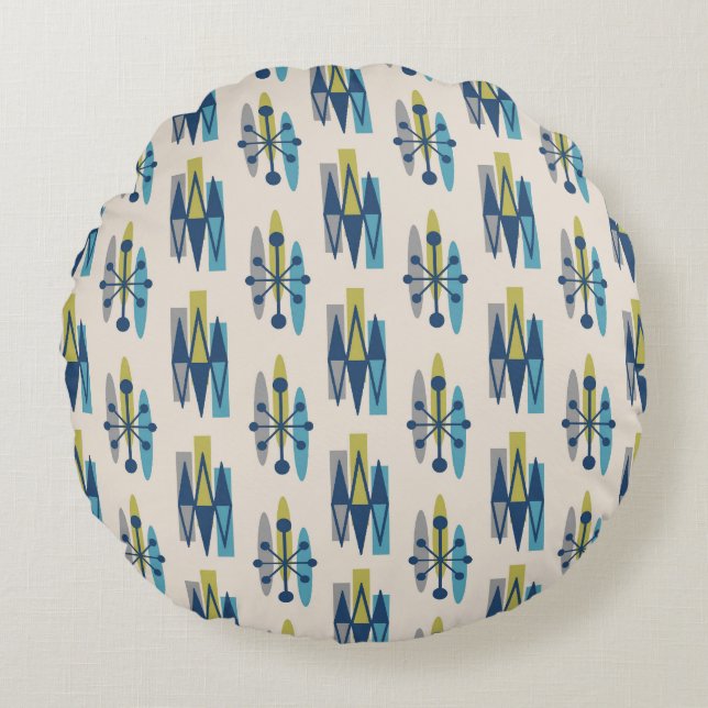 Midden-eeuwse moderne atoomtijdperk rond kussen (Voorkant)