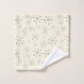 Midden-eeuwse moderne atoomtijdperk, roompatroon bad handdoek (Wasdoekje)
