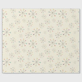 Midden-eeuwse moderne atoomtijdperk, roompatroon cadeaupapier (Vlak)