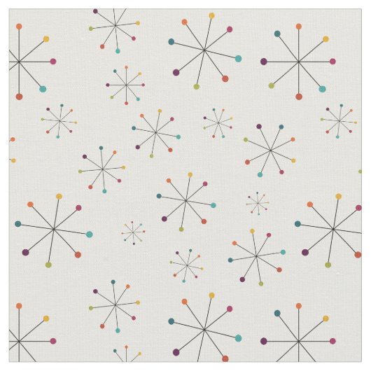 Midden-eeuwse moderne atoomtijdperk, roompatroon stof (Close Up)