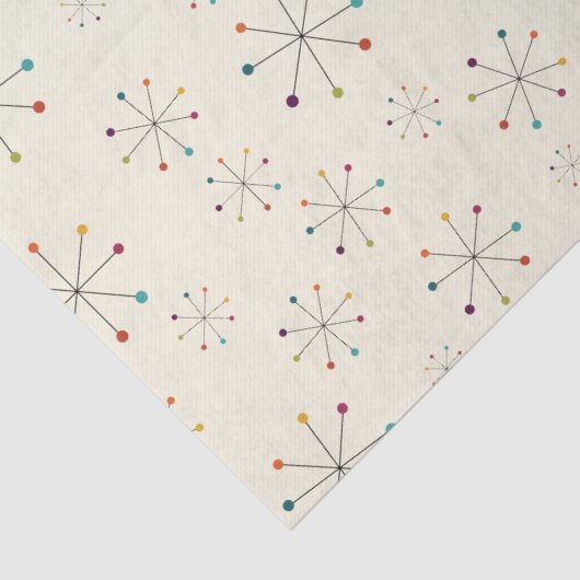 Midden-eeuwse moderne atoomtijdperk, roompatroon tissuepapier (Detail)