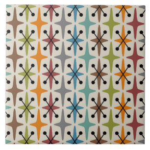 Midden-eeuwse moderne atoomtijdperk tegeltje