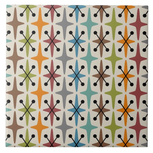 Midden-eeuwse moderne atoomtijdperk tegeltje (Voorkant)