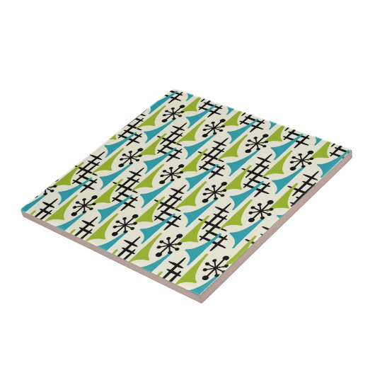 Midden-eeuwse moderne atoomtijdperk tegeltje (Zijkant)