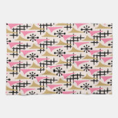 Midden-eeuwse moderne atoomtijdperk theedoek (Horizontaal)