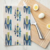 Midden-eeuwse moderne atoomtijdperk theedoek (Quarter Fold)