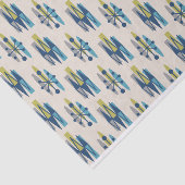 Midden-eeuwse moderne atoomtijdperk tissuepapier (Detail)