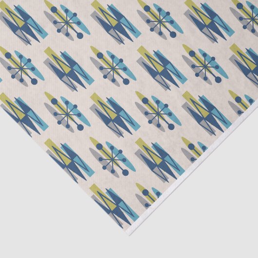 Midden-eeuwse moderne atoomtijdperk tissuepapier (Detail)