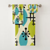 Midden-eeuwse moderne atoomvalpatronen bad handdoek (Insitu)