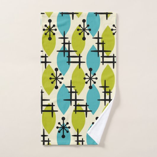 Midden-eeuwse moderne atoomvalpatronen bad handdoek (Handdoek)