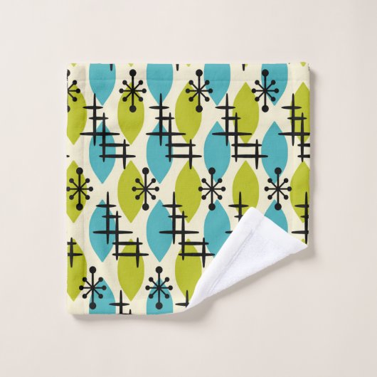 Midden-eeuwse moderne atoomvalpatronen bad handdoek (Wasdoekje)