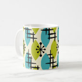 Midden-eeuwse moderne atoomvalpatronen koffiemok (Voorkant links)