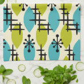 Midden-eeuwse moderne atoomvalpatronen theedoek (Gevouwen)