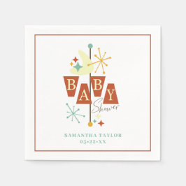 Midden-eeuwse moderne baby shower servetten 