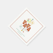 Midden-eeuwse moderne baby shower servetten  (Hoek)