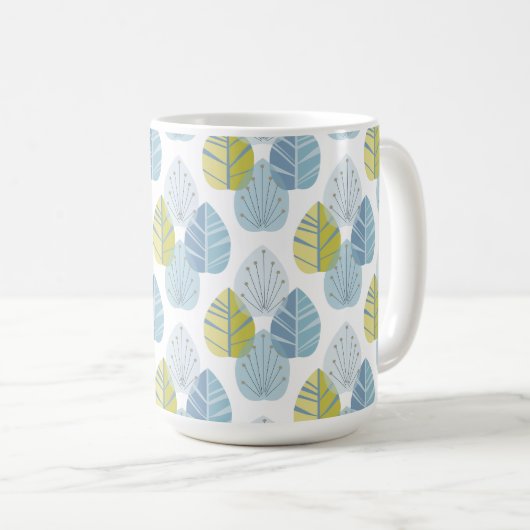Midden-eeuwse moderne bladeren koffiemok (Voorkant rechts)