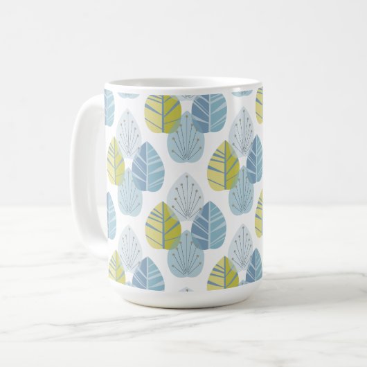 Midden-eeuwse moderne bladeren koffiemok (Voorkant links)