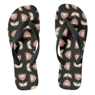 Midden-eeuwse moderne bloem teenslippers
