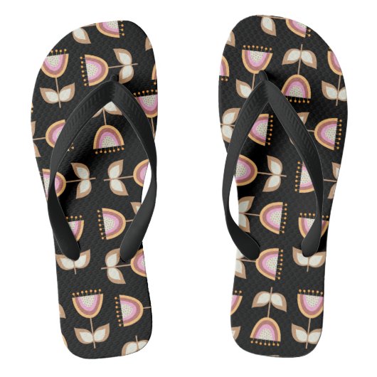 Midden-eeuwse moderne bloem teenslippers (Voetbed)