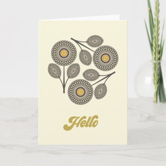 Midden-eeuwse moderne bloemnoot Kaart (Voorkant)