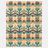 Midden-eeuwse moderne Boho Fleece Deken (Voorkant)