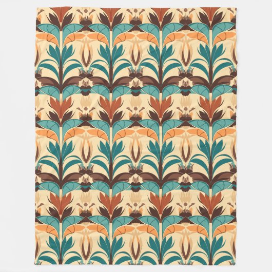 Midden-eeuwse moderne Boho Fleece Deken (Voorkant)