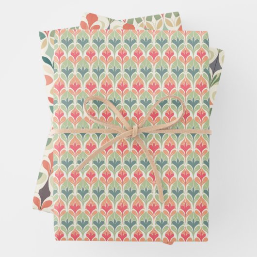 Midden-eeuwse moderne Boho pastelkunst Inpakpapier Vel (In situ)