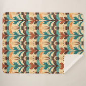 Midden-eeuwse moderne Boho Sherpa Deken (Voorkant (horizontaal))