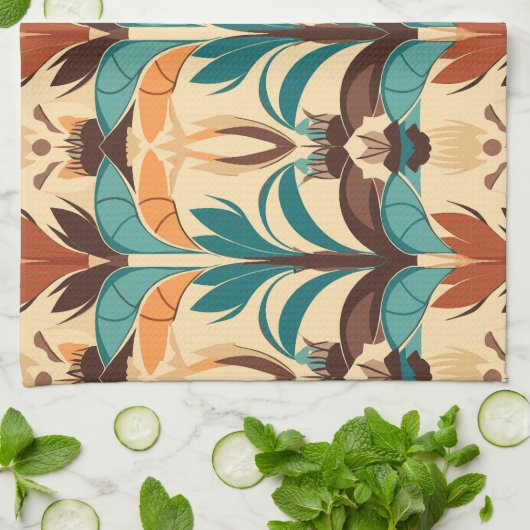 Midden-eeuwse moderne Boho Theedoek (Gevouwen)