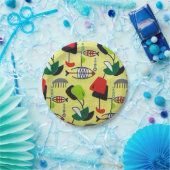 Midden-eeuwse moderne Bord voor atoomvispapier (Feest)