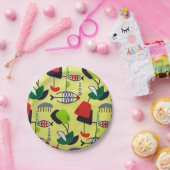 Midden-eeuwse moderne Bord voor atoomvispapier (Feest)