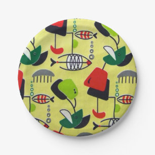 Midden-eeuwse moderne Bord voor atoomvispapier