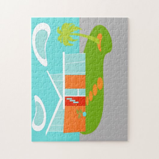 Midden-eeuwse moderne Cartoon Legpuzzel (Verticaal)