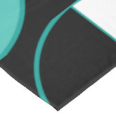 Midden-eeuwse moderne cirkels Halves Turquoise Tafelkleed (Gekanteld)