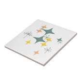Midden-eeuwse moderne Eames Atomic Starbursts Patr Tegeltje (Zijkant)