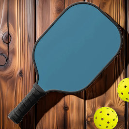 Midden-eeuwse moderne effen diepe aquablauwe kleur pickleball paddle