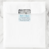 Midden-eeuwse moderne envelop afdichting Adresetik Vierkante Sticker (Tas)