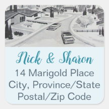 Midden-eeuwse moderne envelop afdichting Adresetik