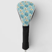 Midden-eeuwse moderne Floral Leaf Pattern Golfheadcover (Voorkant)