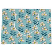 Midden-eeuwse moderne Floral Leaf Pattern Groot Cadeauzakje (Voorkant)