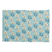 Midden-eeuwse moderne Floral Leaf Pattern Kussensloop (Achterkant-Links)