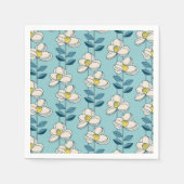 Midden-eeuwse moderne Floral Leaf Pattern Servet (Voorkant)
