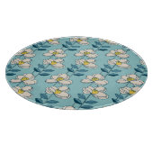 Midden-eeuwse moderne Floral Leaf Pattern Snijplank (Hoek)