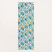 Midden-eeuwse moderne Floral Leaf Pattern Yogamat (Voorkant)